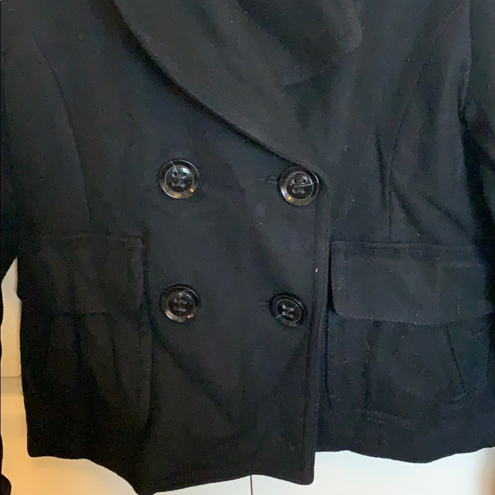 Black American eagle pea coat - Picture 2 of 4